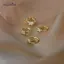 AqToCna Nhỏ Sáng Bóng Zircon Hình Học Hoa Vòng Bông Tai Dành Cho Nữ Bé Gái Thời Trang Dự Tiệc Quyến Rũ Sang Trọng Trang Sức AqToCna