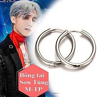 Bông tai Sơn Tùng inox tròn thời trang BH647