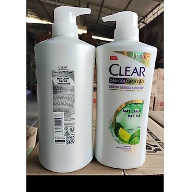Dầu Gội Clear Sạch Gàu 630ml Mát Lạnh Bạc Hà 3x Sức Mạnh Đánh Bay Gàu, Ngứa, Vi Khuẩn