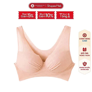 Áo ngực không gọng không đường may vải tơ tằm Kireilabo Gunze Hada Plus KB4355 siêu thông thoáng Nhật Bản