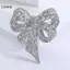 LUImo Sang Trọng Lấp Lánh Kim Cương Giả Nơ Thổ Cẩm Dành Cho Nữ Unisex Thời Trang Tiệc Quần Áo Bapa Trang Sức Phụ Kiện Quà Tặng SBS