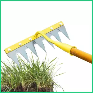 Làm cỏ Rake Công cụ nới lỏng hạng nặng Dụng cụ nhổ rễ cho sân vườn ngoài trời Bãi cỏ Giường hoa Nhà kính Vườn ươm jiwvn