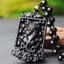Mặt dây chuyền Obsidian Ruyi Abacus Pixiu