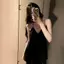 Pure Desire Hot Girl Style Đen Cổ dây quây Áo yếm không tay dành cho nữ Mùa hè dáng rộng thon gọn hơn Nhìn bên ngoài Mặc bên trong