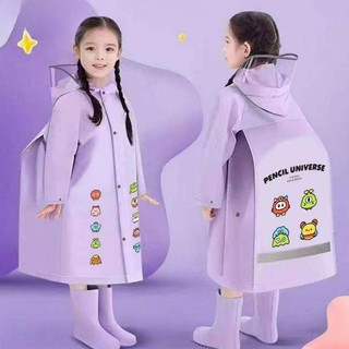 Áo mưa trẻ em dài tay đi học chống thấm nước – áo mưa bé gái dễ thương có mũ che mưa bền đẹp