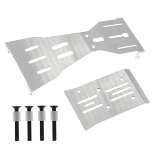 1 Bộ Kim Loại Thép Không Gỉ Khung Xe Giáp Bảo Vệ Bảo Vệ Tấm Trượt Cho Arrma FURY MEGA 1 / 10 RC Xe Nâng Cấp Phần