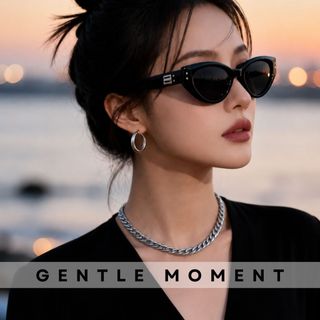 Kính râm mắt mèo chống tia UV GENTLE MOMENT kính mát thời trang nam nữ phong cách sang trọng đi chơi đi học GMT838