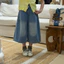Quần Trẻ Em 2026 Bé Gái Phiên Bản Hàn Quốc Retro Denim Mềm Mại Quần Ống Rộng Trẻ Em Quần Crop Rời