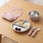 Bộ đồ ăn trẻ em QEARY, Bộ đồ ăn chống sốc chia đôi cho bé, Đĩa ăn có thể tháo rời BPA Free Chịu nhiệt độ cao Chống rò rỉ Đĩa tập cai sữa cho bé