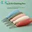 GHX Interloable 5 Cái Bộ Bút Chấm Móng Tay Nhiều Màu Tay Cầm DIY Dụng Cụ Làm Móng Tay Cho Móng Tay Nghệ Thuật Người Yêu VN
