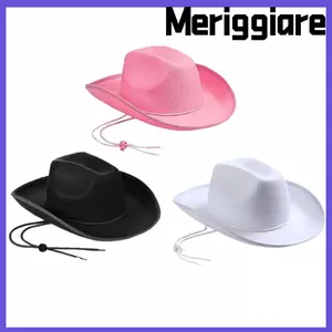 Mũ cao bồi MERIGGIARE, Mũ cao bồi biểu diễn trang phục, Phụ kiện cao bồi ngộ nghĩnh Cosplay Mũ công chúa nỉ sinh nhật