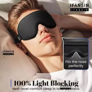 IFASIN Blackout Eye, Thoáng Khí Mềm Mại Thoải Mái Ngủ Mắt, Di Động Memory Foam Dây Đeo Có Thể Điều Chỉnh Eye Home