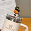 Mèo Quỷ Dễ Thương Halloween Bí Ngô Silicon Mũ Rơm ins Phong Cách Ma Series Chống Bụi Ống Hút Cắm Cốc Nước DBUG