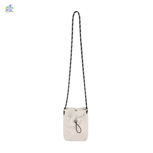 Túi đeo chéo dây rút phong cách Nhật Bản Túi đựng điện thoại vải lanh Cotton nhẹ Lưu trữ mùa hè Túi nhỏ