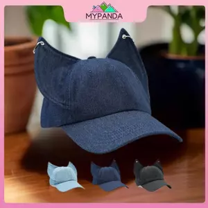 MYPANDA Cá Tính Dễ Thương Tai Cáo Cao Bồi Mũ Bóng Chày Nam Nữ Kim Loại Bule Xu Hướng Che Nắng Có Thể Điều Chỉnh Mũ Hip Hop.
