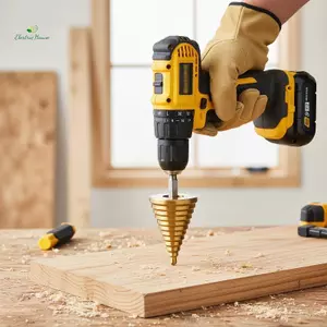 Mũi Khoan Bước Chùa Titan Vàng Chuôi Lục Giác Tốc Độ Cao Đa Kích Thước Lỗ Dụng Cụ Reaming Cho Mộc Gia Đình Sử Dụng mới