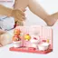 COSCOVED Gấu Mô Phỏng Đồ Chơi Phòng Tắm, Bồn Tắm Nội Thất Nhà Búp Bê Đồ Chơi Nhà Vệ Sinh Điện Tử Ngộ nghĩnh, Mô Hình Mô Phỏng Thu Nhỏ Nhà Vệ Sinh Đồ Chơi Xếp Hình Sinh Nhật Quà Tặng Giáng Sinh