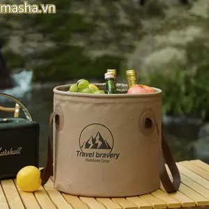 Xô cắm trại, có tay cầm Xô đựng nước gấp di động, Hộp đựng chậu thời trang Dung tích lớn Túi cắm trại 5L / 10L / 20L