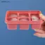 Khuôn làm đá viên silicon có nắp DIY 6 lưới đáy mềm ce Cube Mold Vuông Fruit Ice Cube Maker Tray Kitchen Bar Tools Acces [VN]