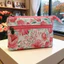 Tươi Phong Cách Mục Vụ Tranh Sơn Dầu Vải Cotton Dây Kéo Đôi Bốn Lớp Ví Đựng Tiền Xu Nữ Túi Đựng Thẻ ID Đa Năng Túi Nhỏ
