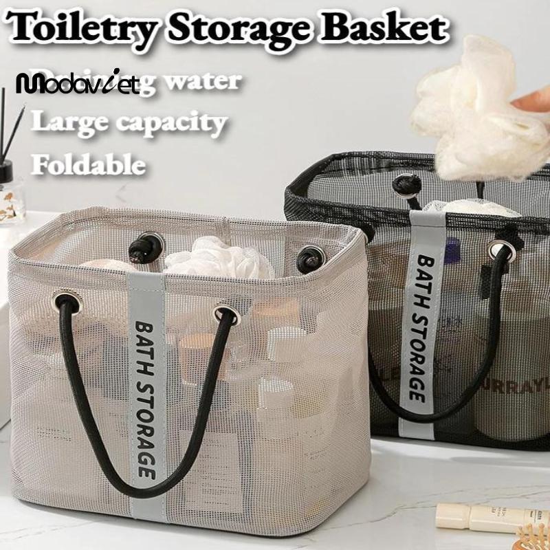 [modavietnamshop] Giỏ tắm Tote di động Túi chống nước có tay cầm Túi đựng đồ vệ sinh dung tích lớn Unisex Đẹp