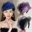 PNPIA- Mũ Nửa Thanh Lịch Pháp Retro Tóc Vòng Bữa Tối Tiệc Băng Đô Quấn Tóc Cho Nữ Cô Gái Tính Khí Mũ Phụ Kiện Tóc