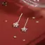 Dây chuyền bông tuyết thanh lịch đơn giản sel Bông tai dangle Hàn Quốc Bông tai dangle Trang sức mùa đông Phụ kiện Giáng sinh Quà tặng EMKK