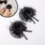 PYCOU Hoa Hồng Corsage, Vải Hoa Vải Tuyn Lưới Cổ Tay Corsage, Màu Đen Ruy Băng Thiết Kế Đeo Hoa Trâm Cài Tiệc Cưới
