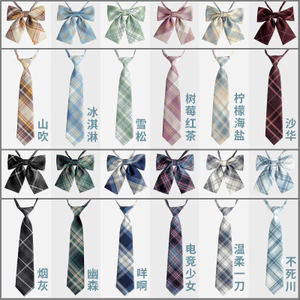 JK Nơ Nữ Nhật Bản Đồng Phục Áo Sơ Mi Phong Cách Preppy Sinh Viên Kẻ Sọc Cà Vạt Nam Miễn Phí Streamer Phụ Kiện Nhẹ Nhàng Dao HE9O