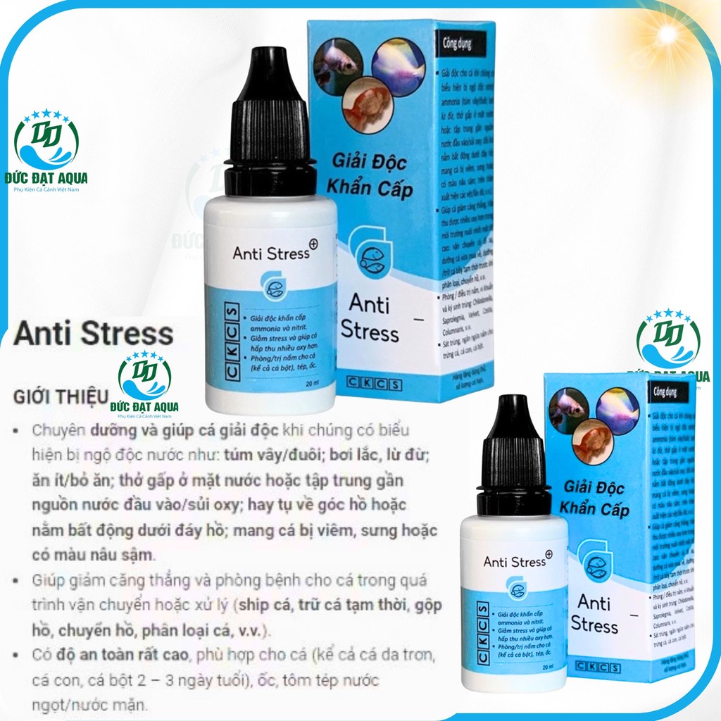 Anti stress - Parakill - Top Top Dưỡng cá,nấm đốm trắng, cá cảnh cá thủy sinh, hàng chính hãng 5
