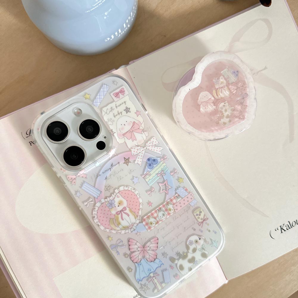 Ốp Lưng Cứng Tương Thích Với iPhone 13 14 14Pro 14ProMax 15 15Pro 15ProMax 16 16Pro 16ProMax 17 17Pro 17ProMax Vỏ Nam Châm Họa Tiết Mèo Tình Yêu Động Vật