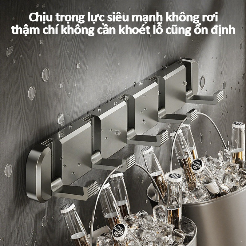 Móc Treo đồ Dán Tường, Móc Treo Quần Áo Dán，móc treo ở tiền sảnh Tường,Thích hợp cho nhà bếp phòng tắm,Móc ẩn