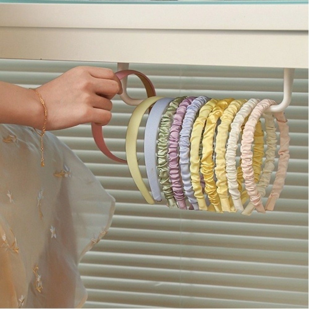 MARGREDY Băng Đô Bảo Quản Tự, Kẹp Tóc Vòng Bảo Quản Đa Năng Scrunchies Băng Đô Giá Để Đồ, Hộ Gia Đình Treo Tường Không Móc Treo Phụ Kiện Tóc Tổ Chức