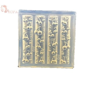KOPA 3D Hoa Hồng Khuôn Silicon Móng Tay Nghệ Thuật Trang Trí DIY Anh Đào Thiết Kế Móng Tay Mẫu Trang Sức Thủ Công Dụng Cụ Thiết Kế Làm Móng Tay VN