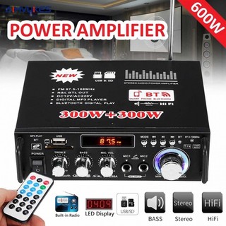 AIMVUKES Ampli Mini Bluetooth, Amply Karaoke BT-298A Công Suất Lớn Loa Bass Max 25 - Âm ly Gia Đình, Ô tô Chơi Nhạc Cực