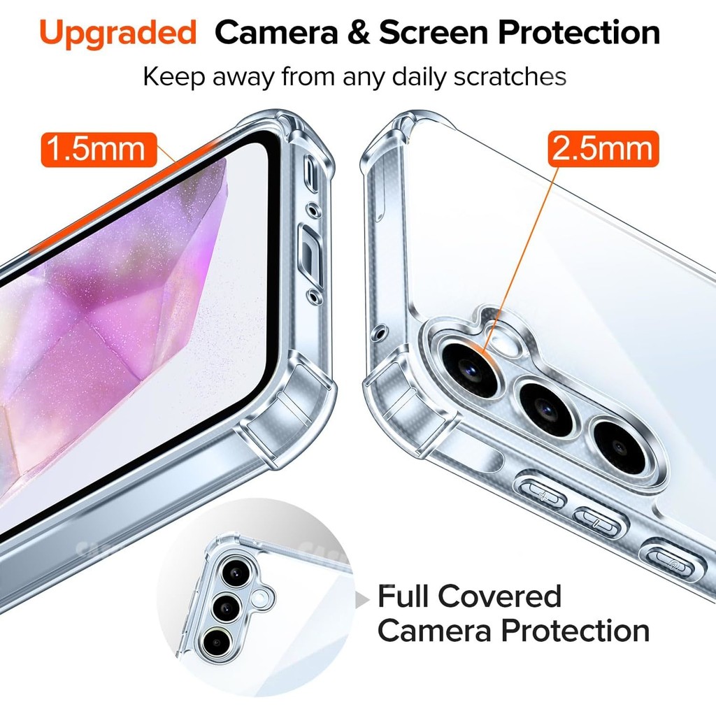 Ốp lưng TPU chống sốc cho Samsung S25 FE 2025 Four-Corners Túi khí trong suốt Vỏ điện thoại cho Samsung Galaxy S25 S24 FE S 25 25S S25FE S25 Plus + Ultra 4G 5G 2025 Ốp lưng silicon chống sốc