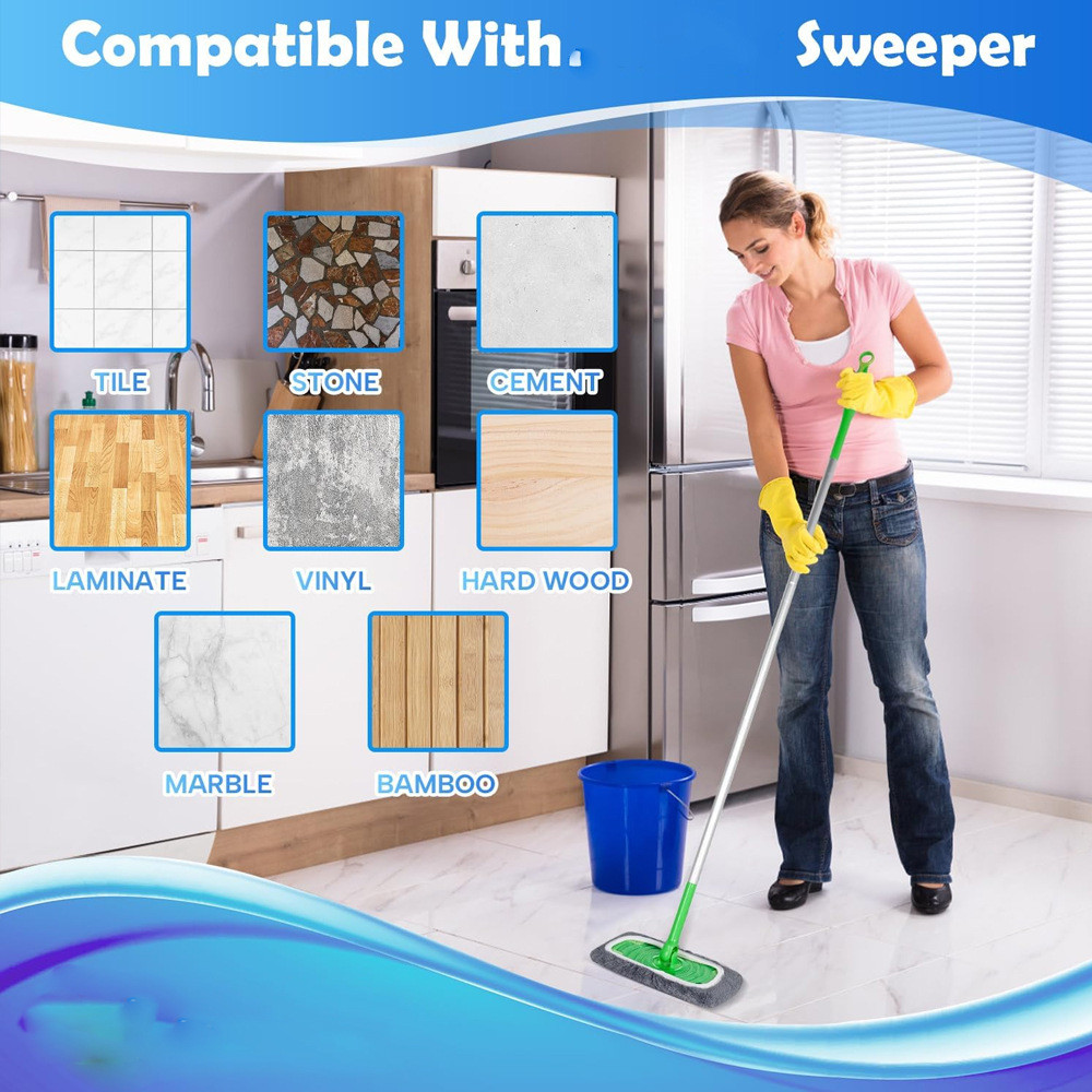 5 CÁI Tấm lót thay thế cây lau nhà phẳng Vải lau nhà lông cừu san hô có thể tái sử dụng
