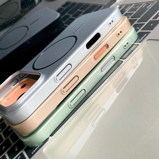[JLK] Ốp điện thoại Matel từ tính siêu mỏng sang trọng cho iPhone 17 ProMax 16 15 14 13 12 11 Pro Max Plus Ốp điện thoại cứng