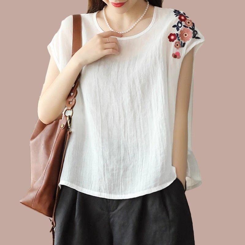 Áo thun Cotton dành cho nữ, thoáng mát mùa hè với thiết kế đơn giản mà thời trang