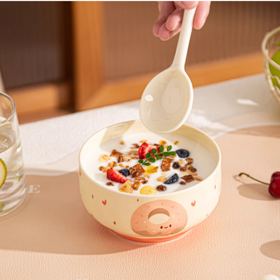 Bát Sứ In Hình Đáng Yêu, Bát Sứ Ăn Cơm, Bát Ăn Dặm Cho Bé SET020