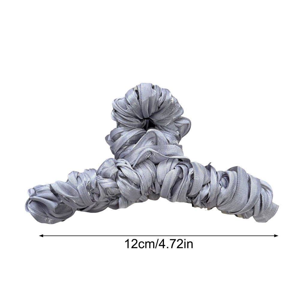 Kẹp vuốt tóc satin phong cách Pháp, chống trơn trượt, phù hợp với nhiều độ dày của tóc