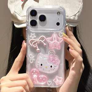 Ốp Điện Thoại Mèo Hồng Cho iPhone 17 16 ProMax 17Air 16 15 14 13 12 11 Vỏ Bảo Vệ Chống Sốc