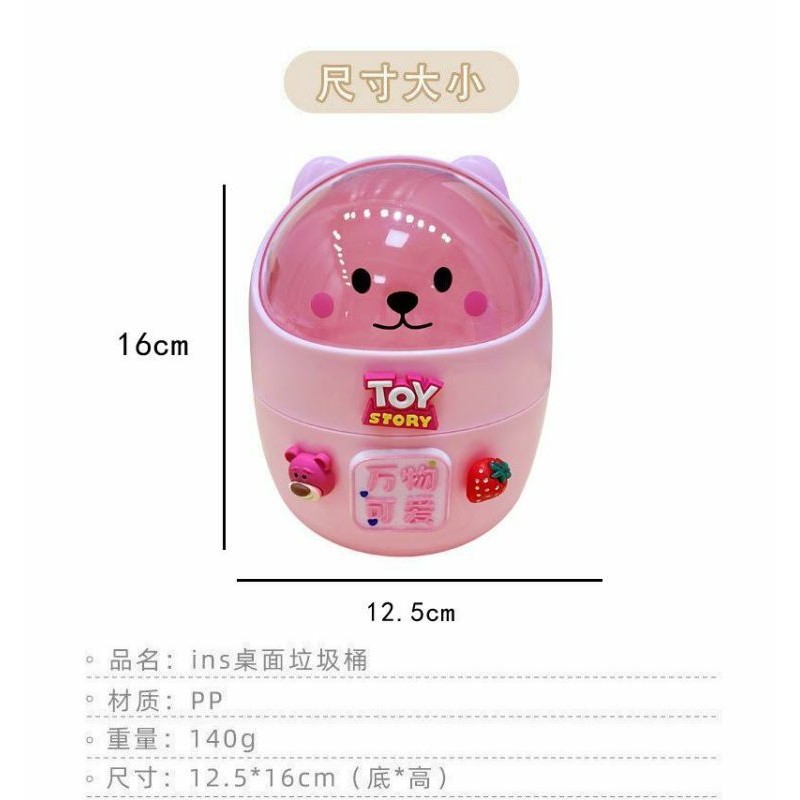 Máy Tính Để Bàn Thùng Rác Để Bàn Mini Thùng Rác Có Thể Ký Túc Xá Vệ Sinh Cá Nhân Có Nắp Hoạt Hình Dễ Thương Đầu Giường Thùng Rác Nhỏ TRAA