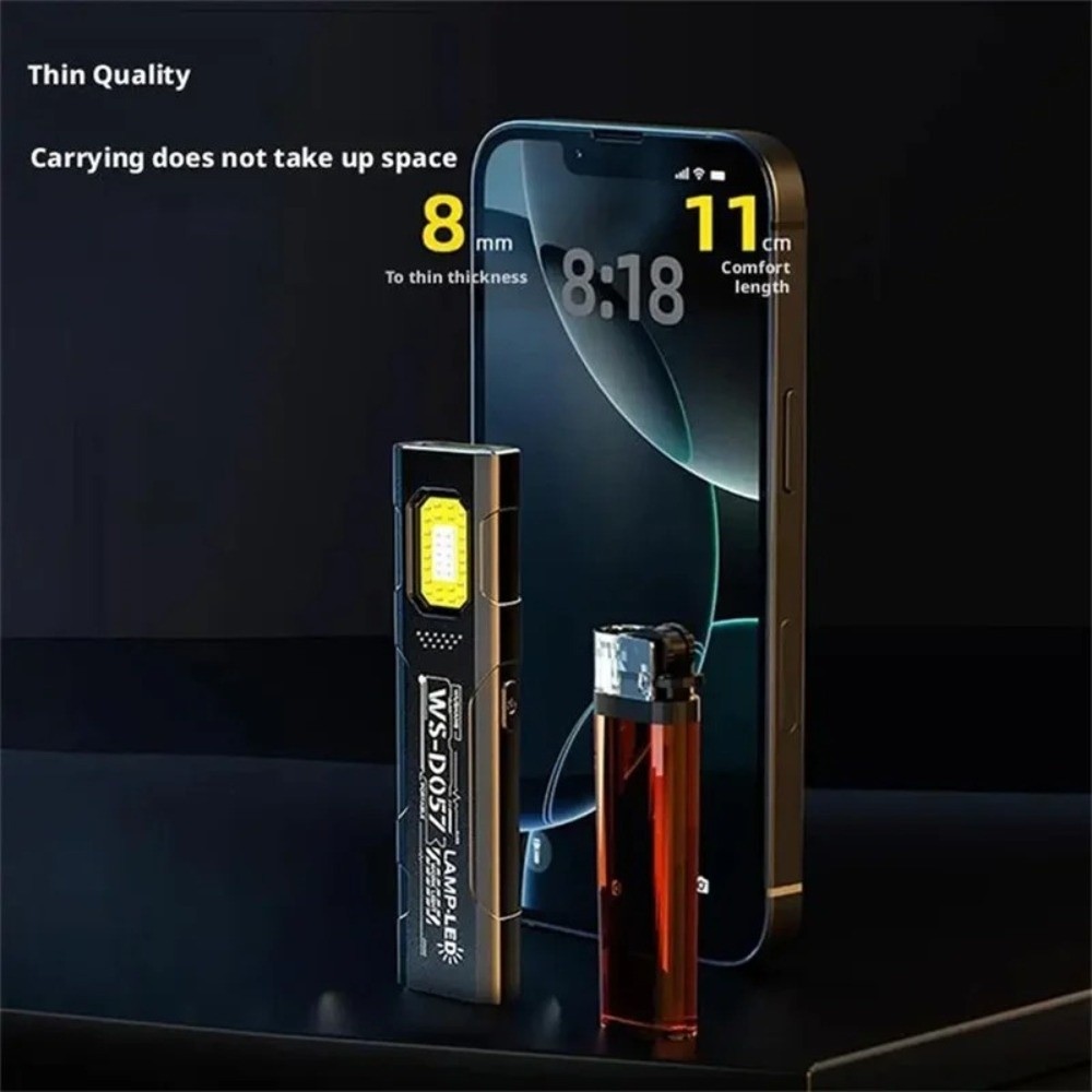 Đèn Pin Mini ESSENCEH LED Di Động Hút Từ, Nguồn Điện Kép Có Thể Sạc Lại