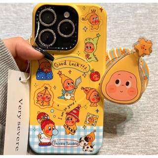 Ốp điện thoại di động khung từ tính toàn màn hình màu vàng và xanh dễ thương phù hợp cho iPhone17 16 15 14 13 Pro Max bảo vệ camera chống sốc chống rơi mặt sau cứng