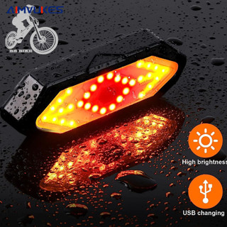 Đèn hậu Xi Nhan xe đạp không dây pin sạc 5 chế độ sáng - Đèn Xi Nhan Điều Khiển Từ Xa Gắn Đuôi.