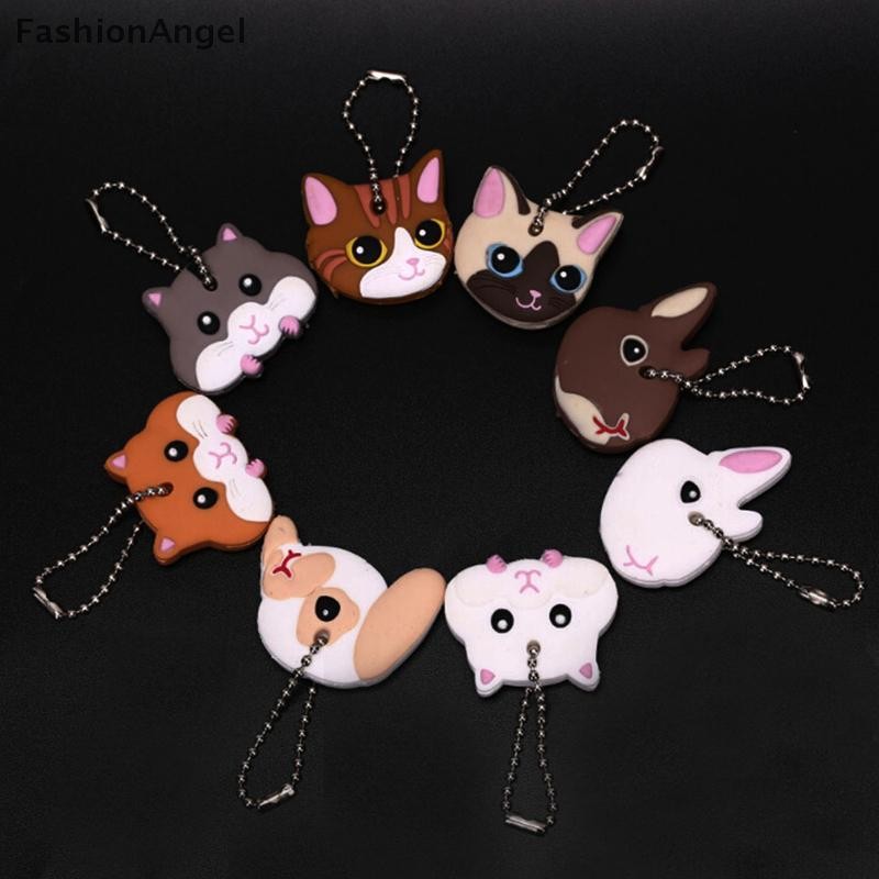 FashionAngel Silicone Vòng Chìa Khóa Hình Động Vật Đáng Yêu Móc Khóa VN