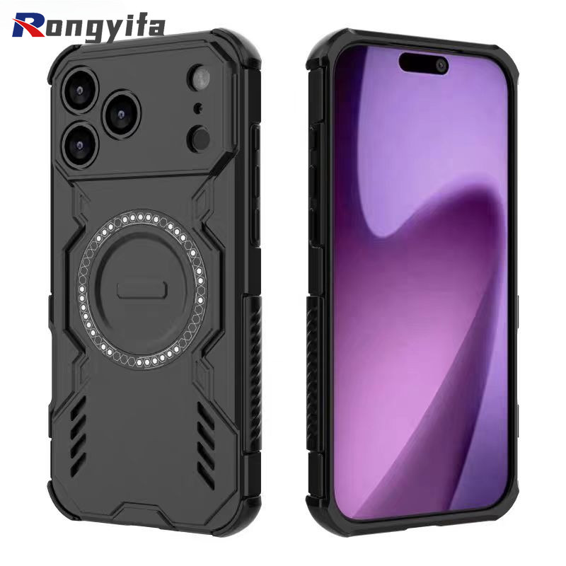 Ốp Từ Tính Tản Nhiệt Cho Redmi Note 15 14 14S Pro Plus 13 12 Pro A5 A4 A3 Turbo 4 3 Pro 5G 4G Vỏ Điện Thoại Bướm Giáp Đơn Giản Phong Cách Mech Vỏ Mềm Chống Sốc