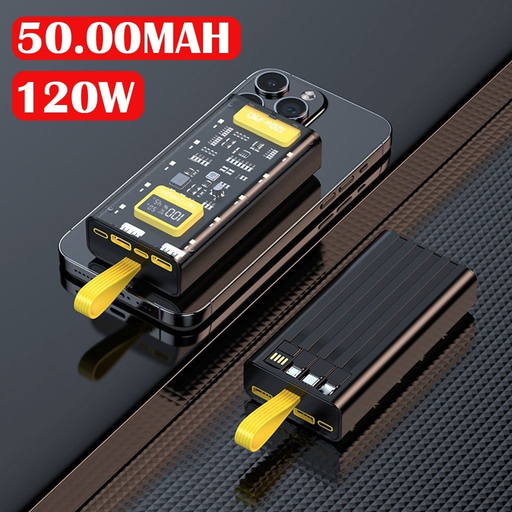 Pin sạc dự phòng 50000mAh Sạc nhanh 22.5W tích hợp dây sạc tiện lợi bảo hành 12 tháng