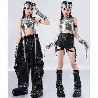 Đồ Nhảy Hiện Đại Hiphop Trẻ Em Set Đồ Dance Jazz Quần Nhảy Crop Top Đồ Nhảy Cho Bé Gái Bộ Tập Nhảy Cho